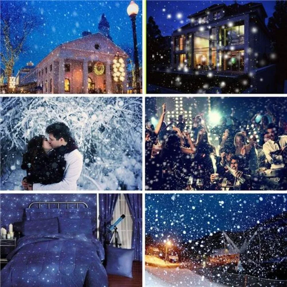 Christmas Snowfall Projector Lights, Indoor Outdoor Holiday Lights with Remote